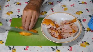 Салат с копченой курицей и корейской морковью Классический рецепт