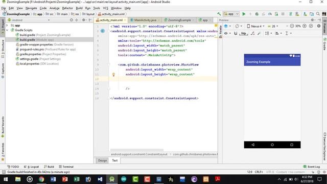 How to Zoom ImageView Using PhotoView in Android Studio смотреть онлайн