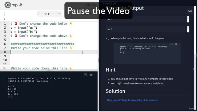 Day 1 - 14-Interactive Coding Exercise Variables смотреть онлайн