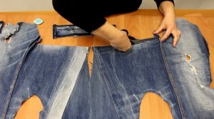 Переделываем старые джинсы в новый жилет! by Nadia Umka!