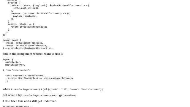 Redux useSelector returns undefined for nested value смотреть онлайн