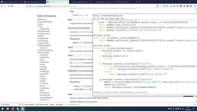 Python Discord Bot erstellen (Rewrite) #006 Embeds | Tutorial смотреть онлайн