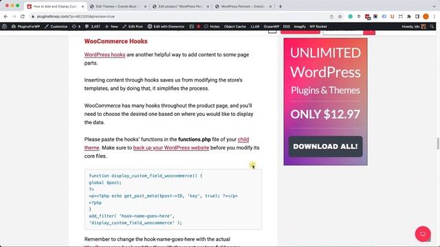 How to Add and Display Custom Fields in WooCommerce Product Pages смотреть онлайн