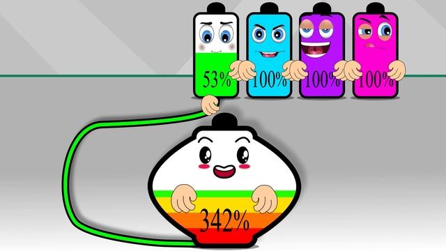 Rainbow ? Full Batteries Charge To Low Battery || Battery Charging Animation