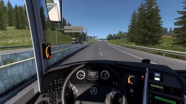 Mercedes-Benz Travego 2023 In ETS2[1.46] [Euro Truck Simulator 2] - Steering Wheel Gameplay