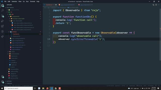 7. Observables vs Functions. Understand the similarities & differences between them - RxJS. смотреть онлайн