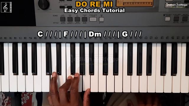 Do Re Mi Easy Chords Tutorial|Doe a Deer Chords|Solfege-The Sounds of Music|C Scale| Indian Solfege смотреть онлайн
