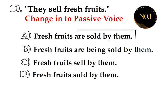 Active Passive Voice Present Simple Test | English Grammar Quiz | 20 Questions| No.1 Quality Englis смотреть онлайн