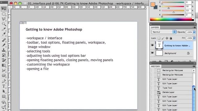 01 Beginning Photoshop CS5 - Workspace Tools and Panels смотреть онлайн