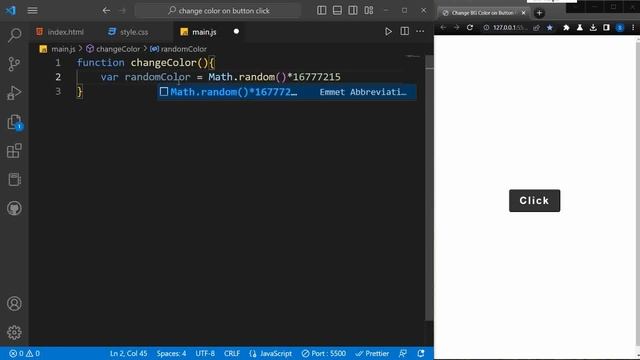 JavaScript Beginner Project -- Change Background on Click Javascript смотреть онлайн