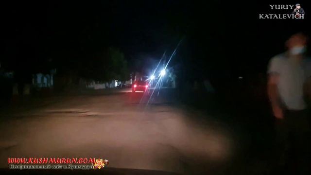 15 минут ночной поездки по "современному" промышленному поселку в Костанайской области Казахстан смотреть онлайн