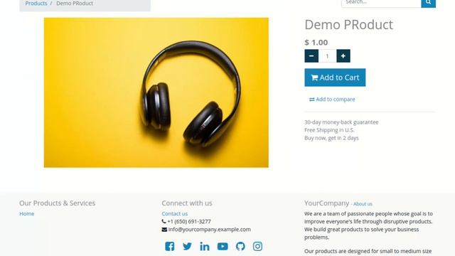 Product Snippets in odoo for Ecommerce and Product Gallery in odoo, product snippet odoo apps смотреть онлайн