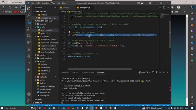 placement cell Backend project Using Node JS смотреть онлайн