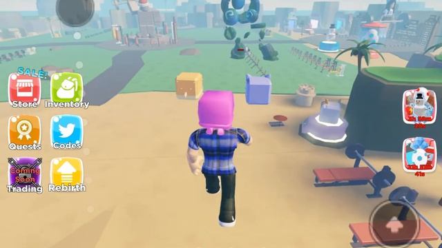 Playing Roblox game gym simulator смотреть онлайн
