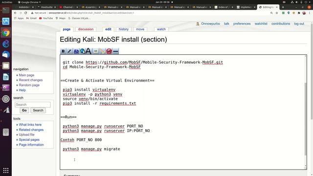 20210120 uji nyali install Mobile Security Framework mobSF di Kali Linux смотреть онлайн