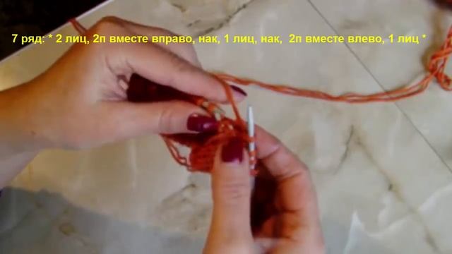 Плотный узор с элементами ажура  Вязание спицами Видеоурок 112