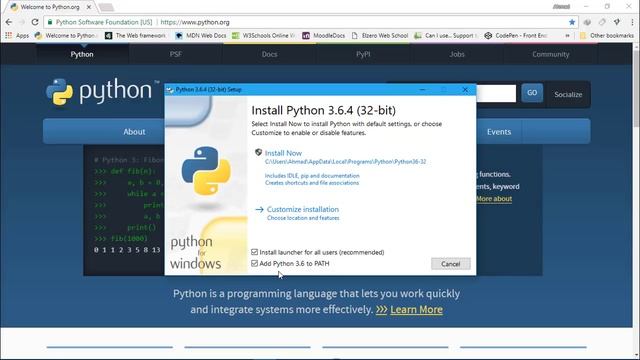 Download and install python 3.6.4 on windows | تنزيل وتثبيت بايثون الإصدار الثالث смотреть онлайн