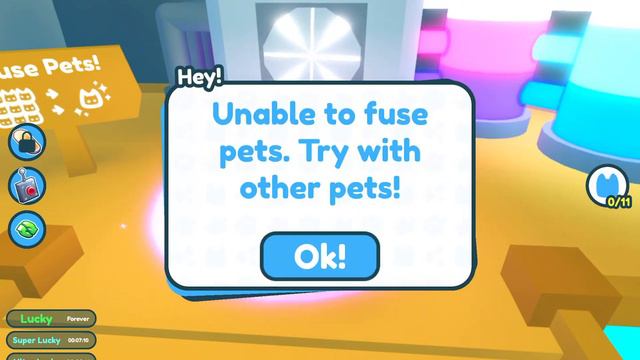 Что получится если смешать 3 золотых техно кота в Симуляторе Питомцев ИКС смотреть онлайн