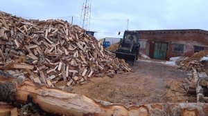 Работа трактора МТЗ 80 с фронтальным погрузчиком Metal Fach T219  на заготовке дров.