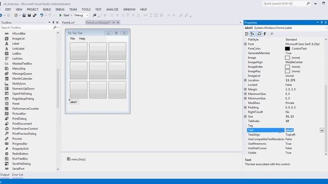 (Part 2) Visual Studio Winform Tic Tac Toe Tutorial Example (C#) смотреть онлайн