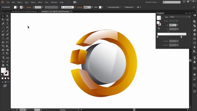 Illustrator Tutorial | 3D Logo Design (Glossy) смотреть онлайн