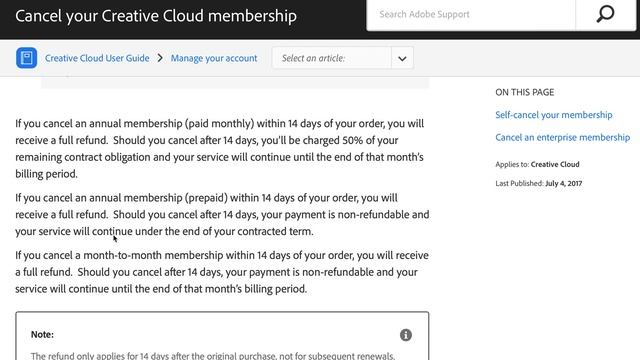 How to Cancel Abode Creative Cloud subscription and avoid fee смотреть онлайн