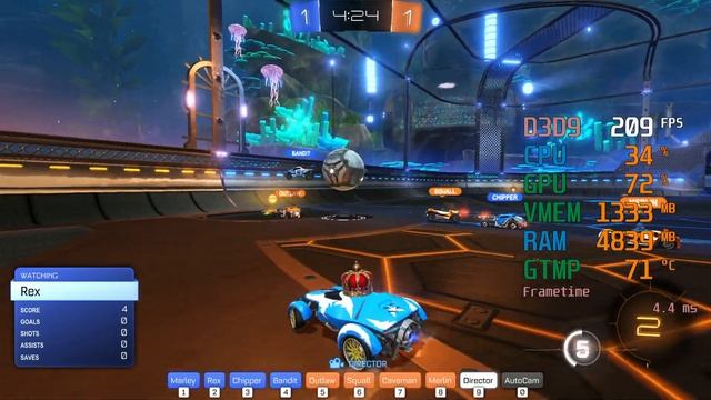 GeForce RTX 2060 -- Intel Core i7-3770 -- Rocket League FPS Test смотреть онлайн