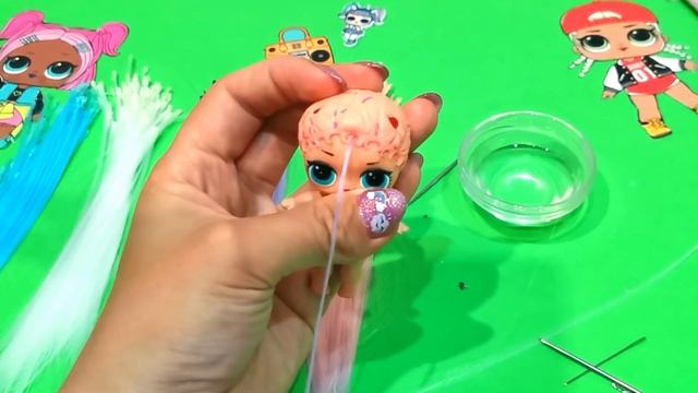LOL UNICORN HAIRGOALS DIY! ЛОЛ ЕДИНОРОЖКА с ВОЛОСАМИ! Прошивка волос кукле ЛОЛ ООАК/ РОЗЫГРЫШ КУКЛЫ