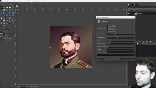 One Click Any Size AI Upscale Images with Stable Diffusion and GIMP