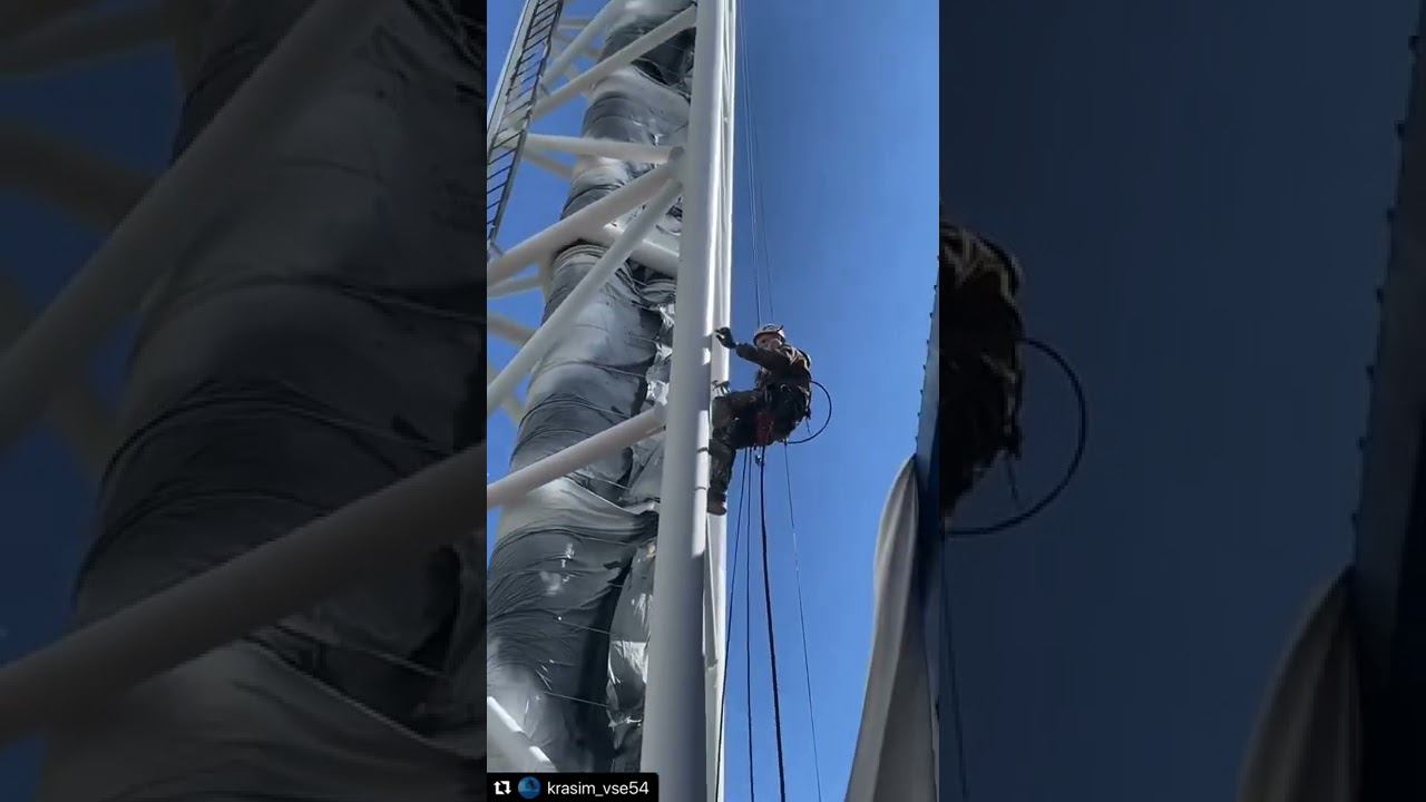 Нанесение огнезащиты на металлоконструкции с помощью аппарата #Hyvst 8200 смотреть онлайн