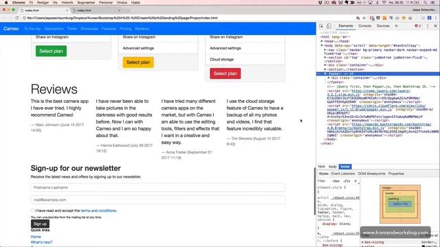 Bootstrap 4: Create a landing page – Responsive adjustments смотреть онлайн
