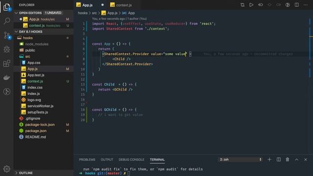 React Hooks Understanding useContext Hook #17 смотреть онлайн