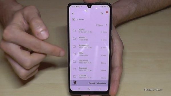 Samsung Galaxy A33 5G: How to transfer data from internal storage to micro SD card?
