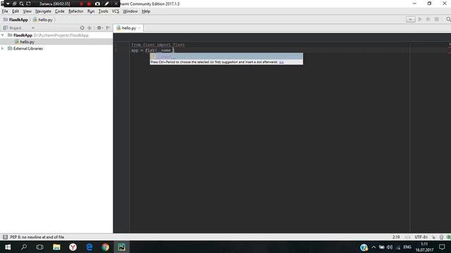 Flask Python 1 уроки: Hello world смотреть онлайн