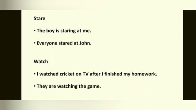 🔥Frame sentences using the words look,see,stare,watch,gaze and peep смотреть онлайн