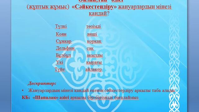 қазақ тілі 5 сынып Жануарлардың мінез құлықтары смотреть онлайн