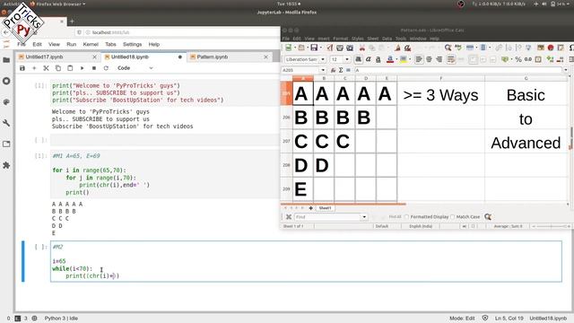 Python Pattern Program - Print Characters in Triangle Shape in Python | Python Character Pattern 7 смотреть онлайн