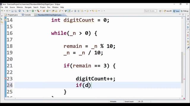numbers with only 2 digit 3 in java смотреть онлайн