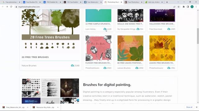 Adobe Photoshop - Free Brushes And Actions