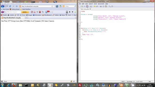 Outputting Data from PHP Arrays Using For Loops смотреть онлайн