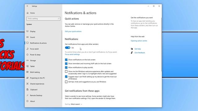 Turn Off All Notifications In Windows 10 Tutorial смотреть онлайн