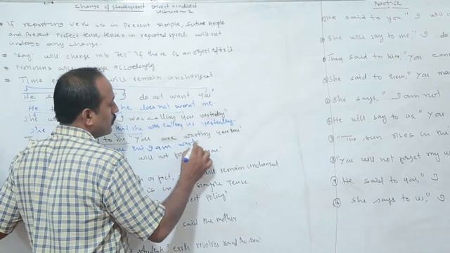 Direct & Indirect | Part 3 | Change of Statement Present & Future Simple as Reporting Verbs смотреть онлайн