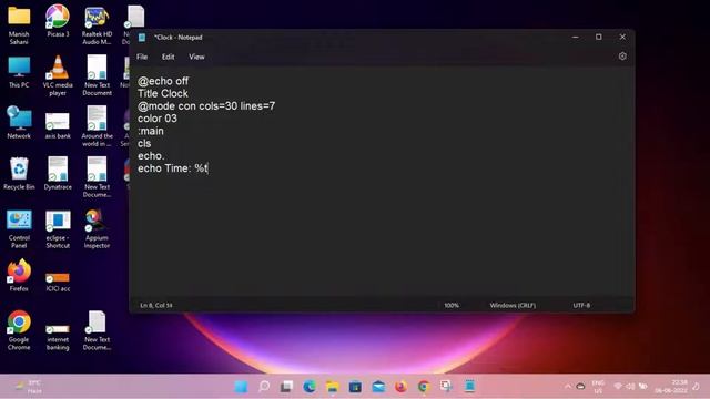 Create Digital Clock Using Batch Script in Windows | Python Code смотреть онлайн