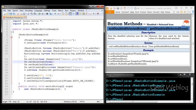Java Swing GUI Part#18:RadioButton creation- JRadioButton() constructors and its Methods|ButtonGrou смотреть онлайн