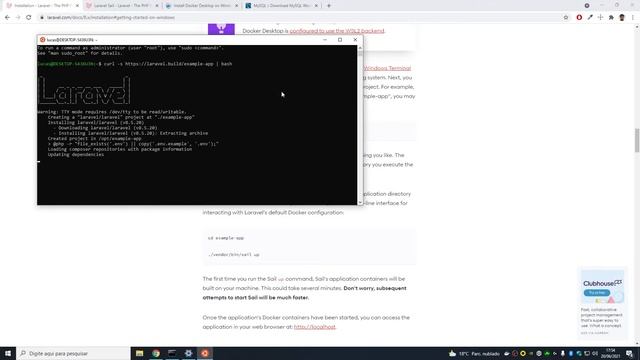 PHP - Instalação Laravel 8 com WSL2, Docker, Laravel Sail e MYSQL Workbench смотреть онлайн