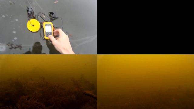 Тестим эхолот через лед. смотреть онлайн