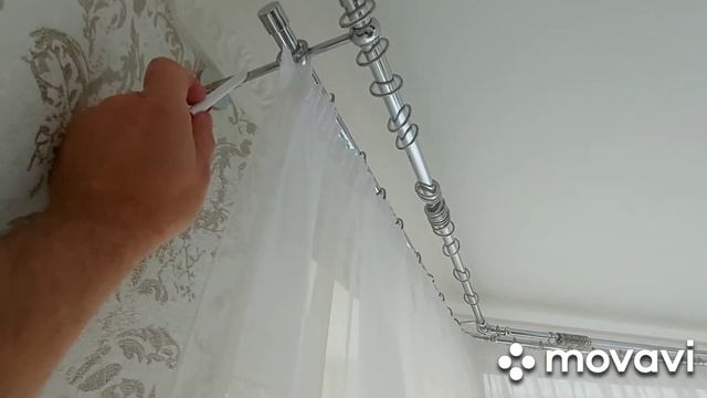 карниз для штор в эркер бюджетный вариант. смотреть онлайн