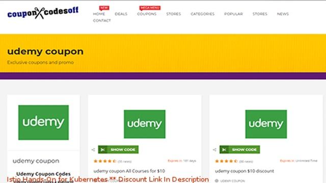 Istio Hands-On for Kubernetes coupon - udemy discount смотреть онлайн