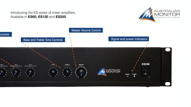 ES Series Mixer Amplifiers - ES60, ES120, ES250 смотреть онлайн