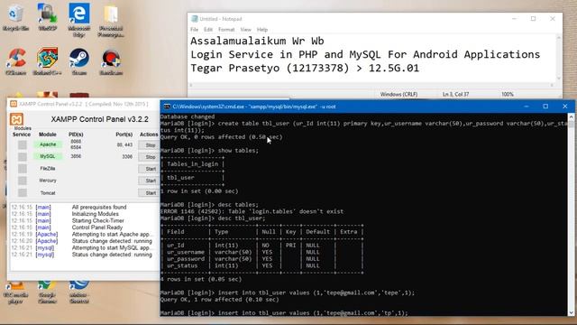 Universitas BSI - Login Service in PHP and MySQL (CMD) Android Applications смотреть онлайн